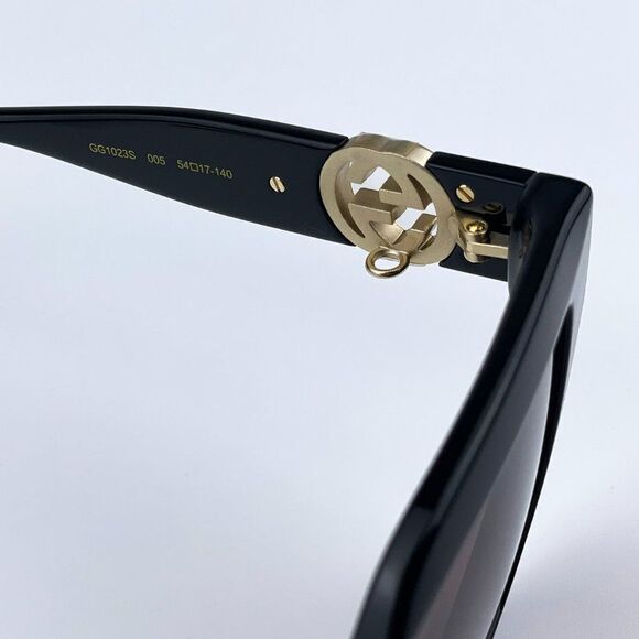 NEW Gucci GG1023S 005 Black Brown Square Chain Women Sunglasses main image 6